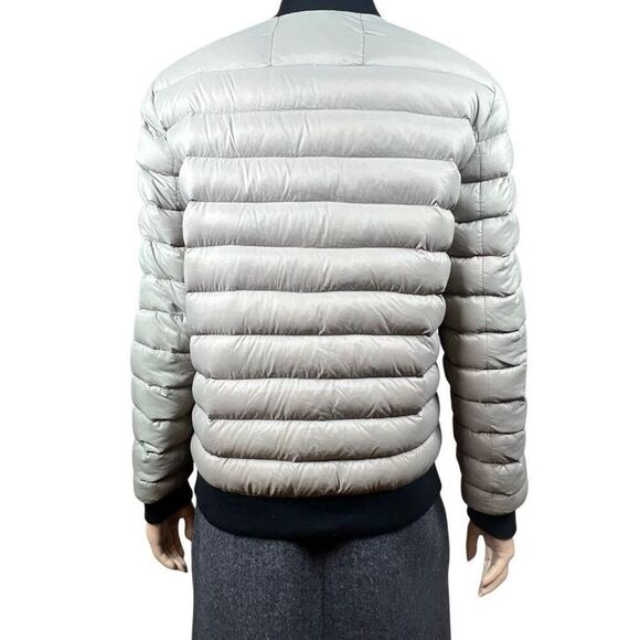 Soia & Kyo Lightweight Down Bomber Jacket Taupe Gray - Picture 6 of 14